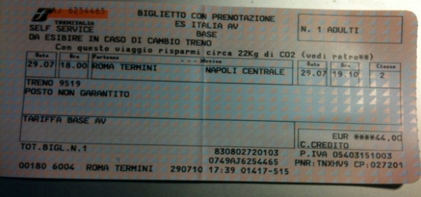 biglietto di Salvatore Di Domenico